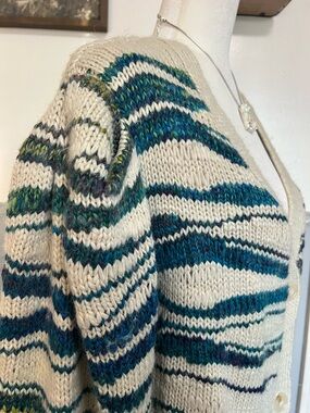 Moon River Wool Blend Cardigan / Cream /  Button Cardigan / L / Cozy / Chunky